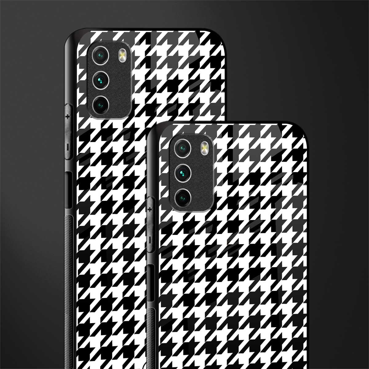 houndstooth classic glass case for poco m3 image-2