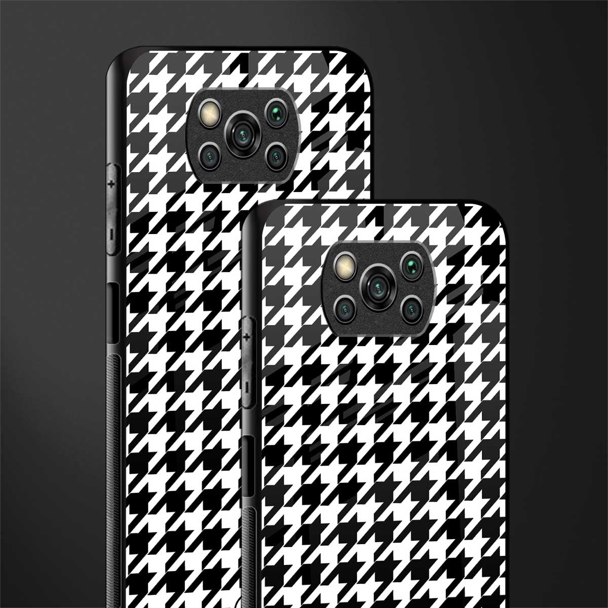 houndstooth classic glass case for poco x3 pro image-2