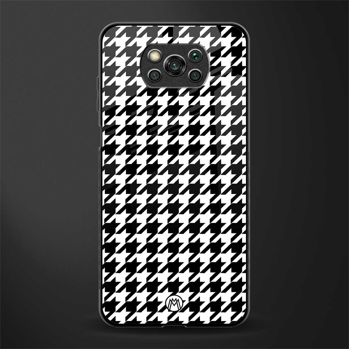 houndstooth classic glass case for poco x3 image