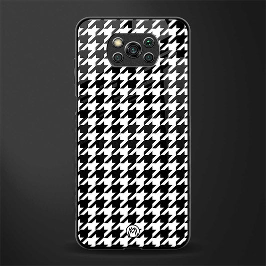 houndstooth classic glass case for poco x3 pro image