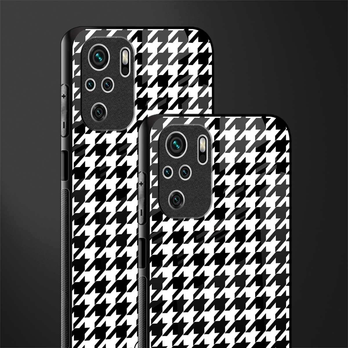 houndstooth classic glass case for redmi note 10 image-2