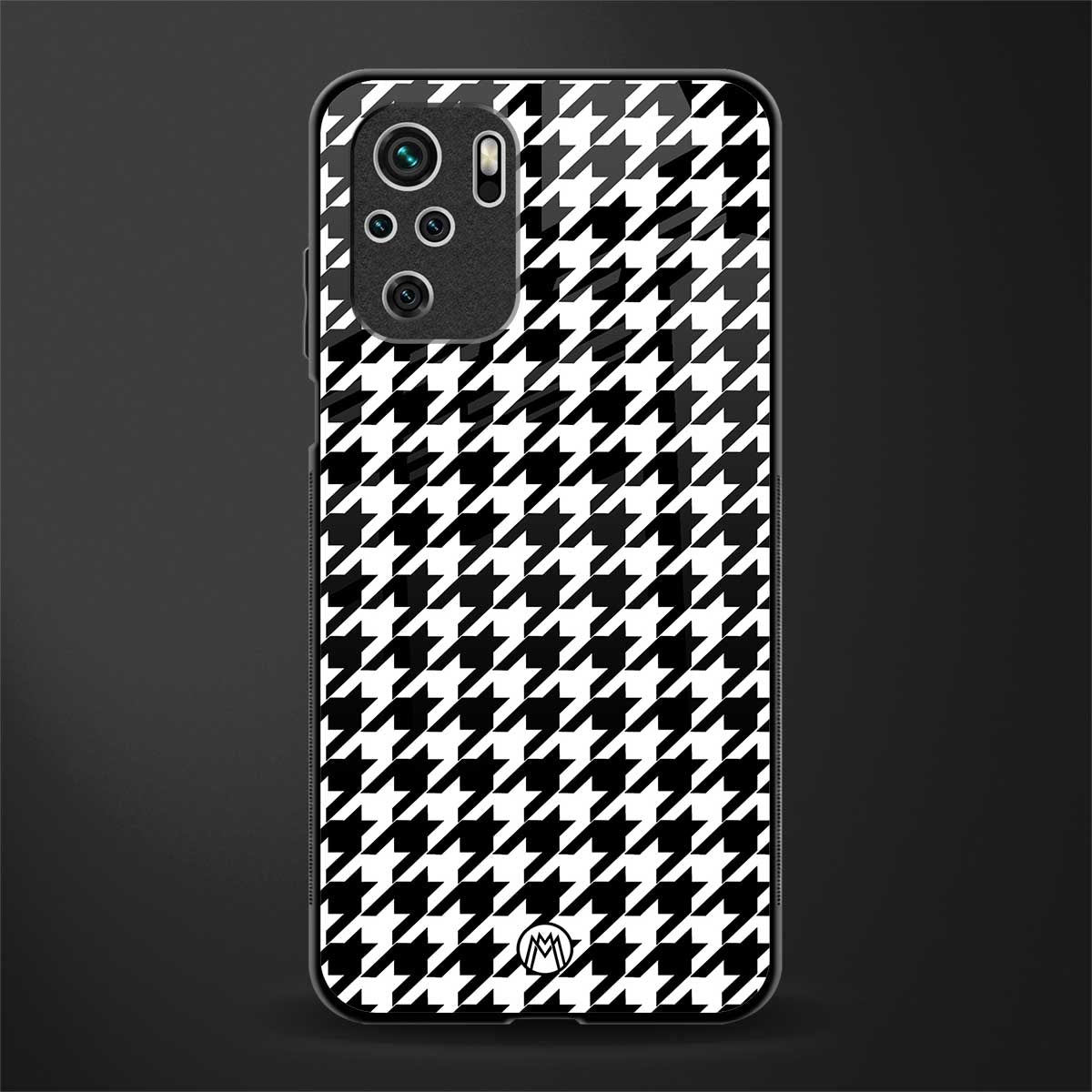houndstooth classic glass case for redmi note 10s image