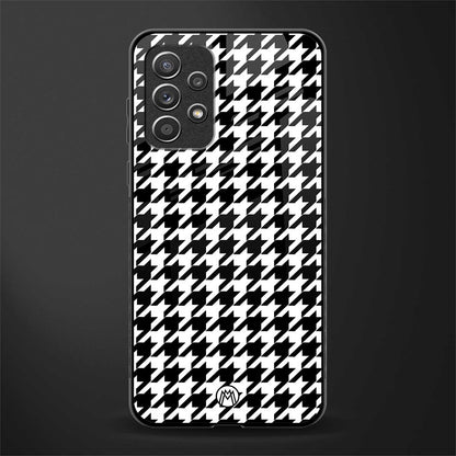 houndstooth classic glass case for samsung galaxy a52s 5g image