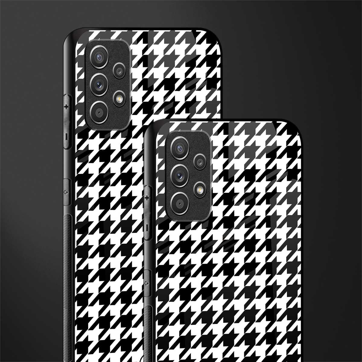 houndstooth classic glass case for samsung galaxy a32 4g image-2