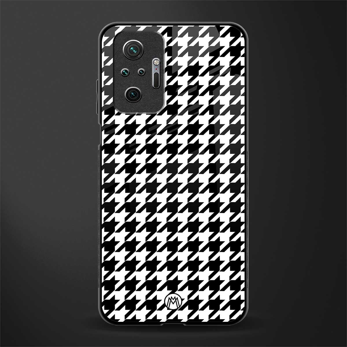 houndstooth classic glass case for redmi note 10 pro max image