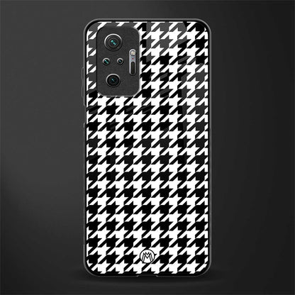 houndstooth classic glass case for redmi note 10 pro max image