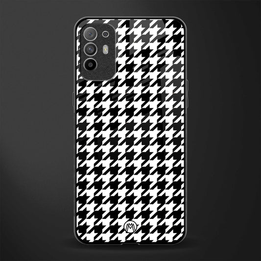 houndstooth classic glass case for oppo f19 pro plus image