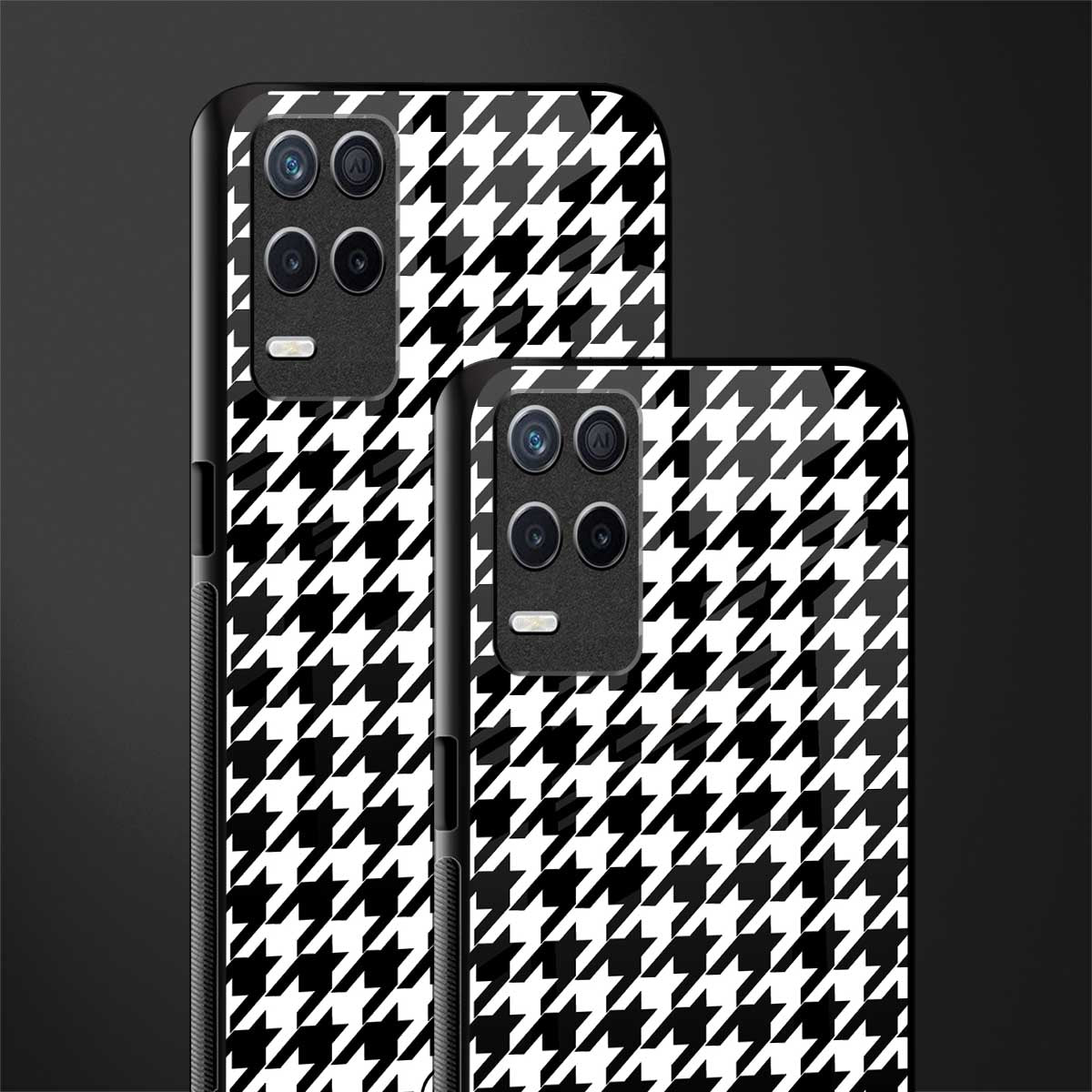 houndstooth classic glass case for realme 8 5g image-2