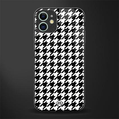 houndstooth classic glass case for iphone 12 mini image