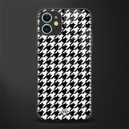 houndstooth classic glass case for iphone 12 image