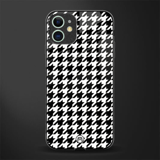 houndstooth classic glass case for iphone 12 image
