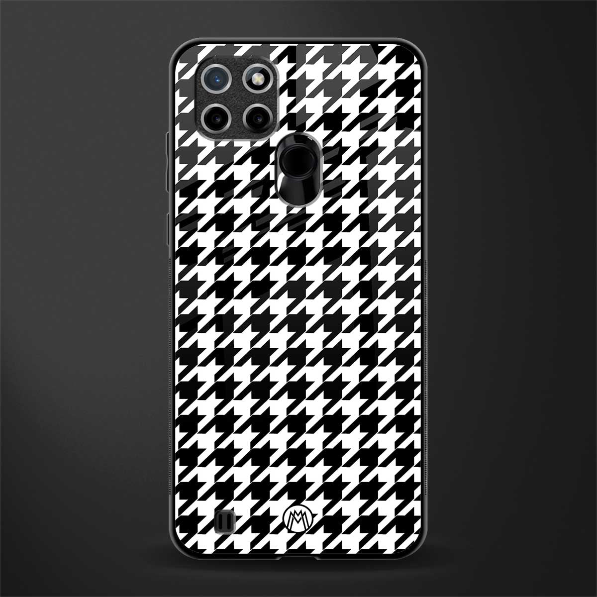 houndstooth classic glass case for realme c21 image