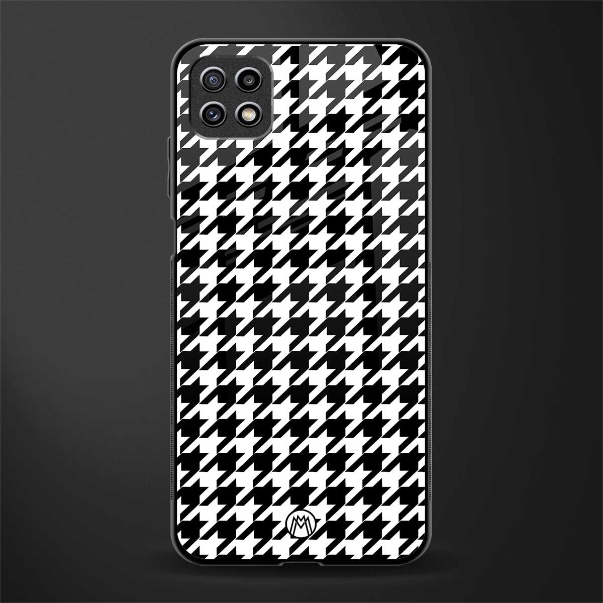 houndstooth classic glass case for samsung galaxy a22 5g image