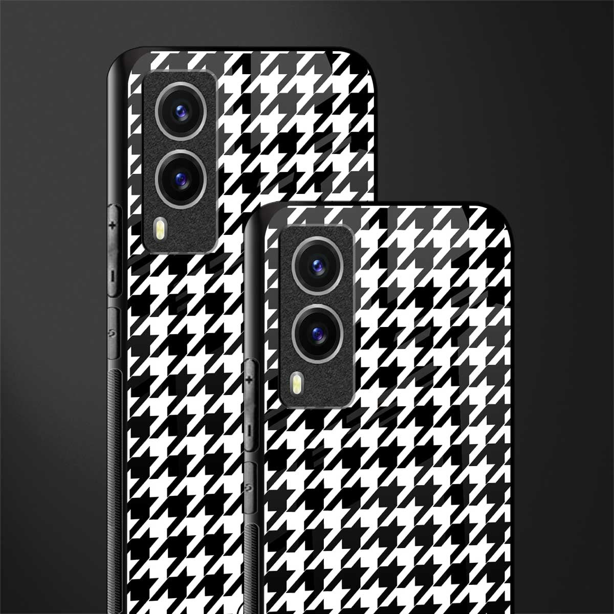 houndstooth classic glass case for vivo v21e 5g image-2