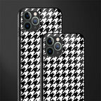 houndstooth classic glass case for iphone 11 pro max image-2