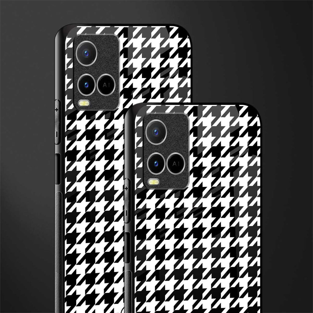 houndstooth classic glass case for vivo y21s image-2