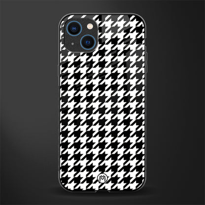 houndstooth classic glass case for iphone 13 image