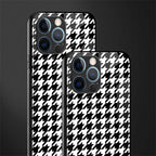 houndstooth classic glass case for iphone 12 pro image-2