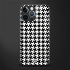 houndstooth classic glass case for iphone 12 pro image