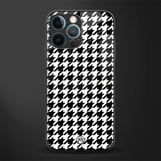 houndstooth classic glass case for iphone 12 pro image