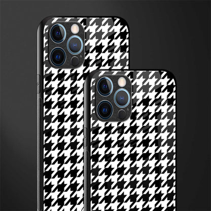 houndstooth classic glass case for iphone 12 pro max image-2