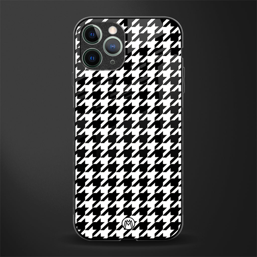 houndstooth classic glass case for iphone 11 pro max image