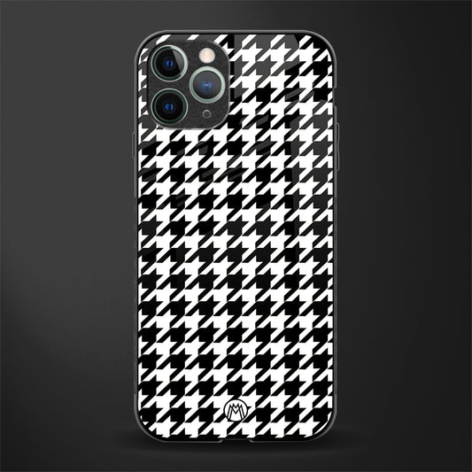 houndstooth classic glass case for iphone 11 pro max image