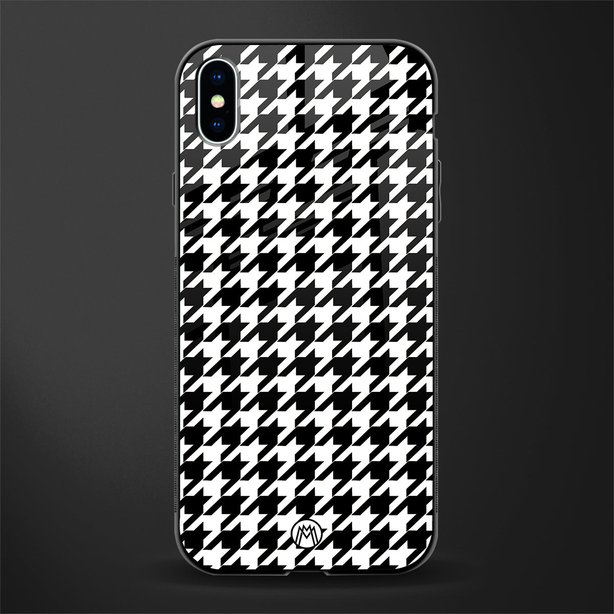 houndstooth classic glass case for iphone xs max image