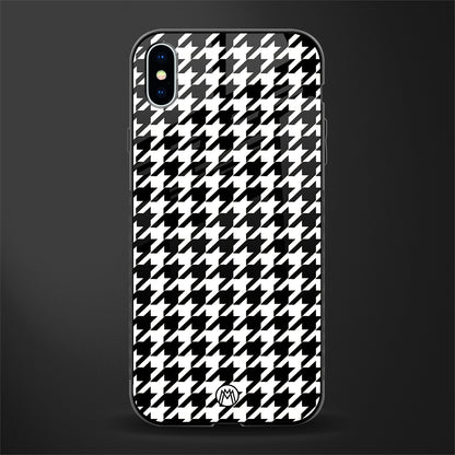 houndstooth classic glass case for iphone xs max image