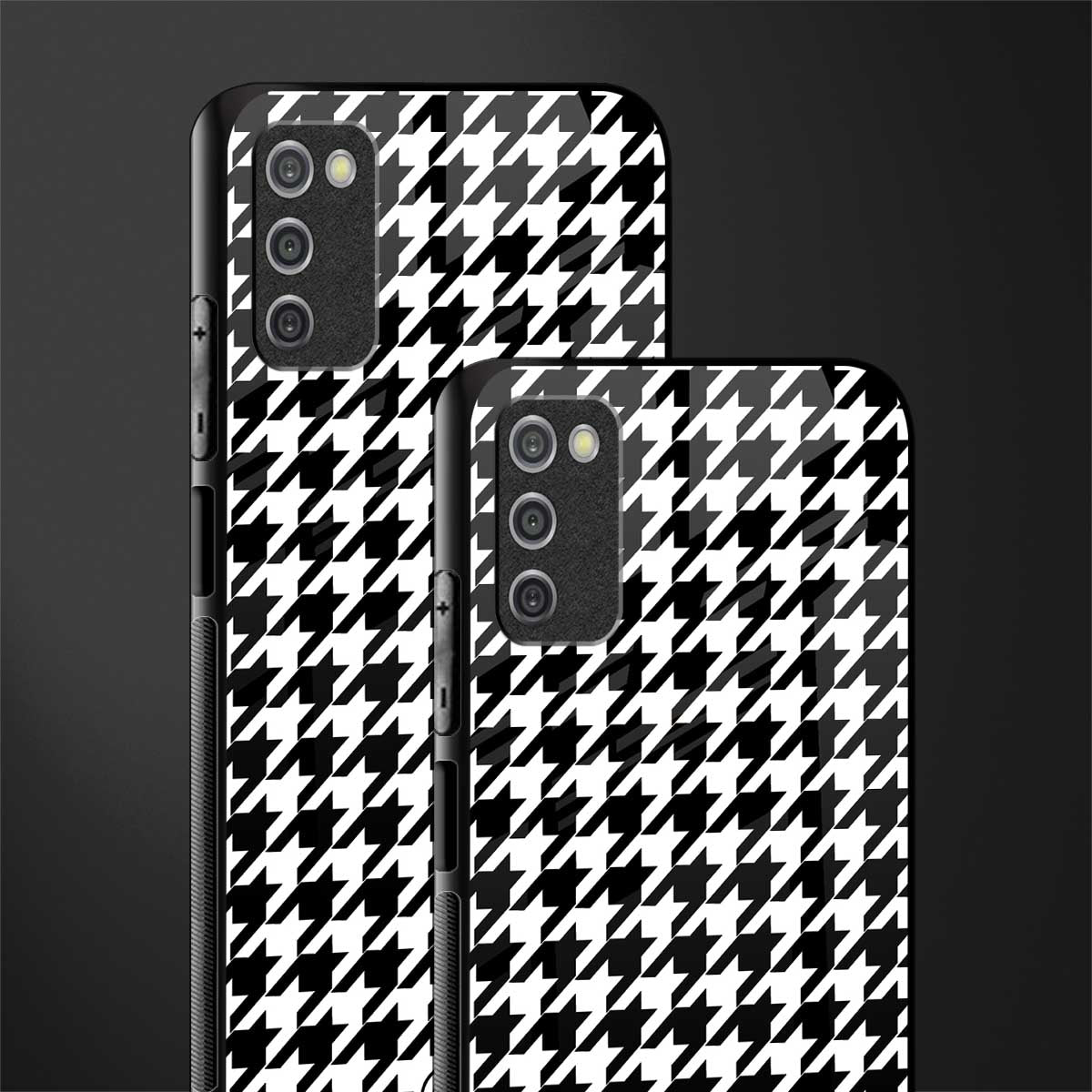 houndstooth classic glass case for samsung galaxy a03s image-2
