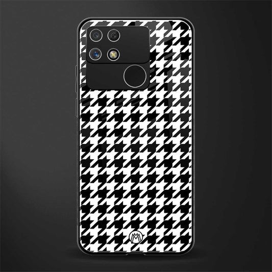 houndstooth classic back phone cover | glass case for realme narzo 50a