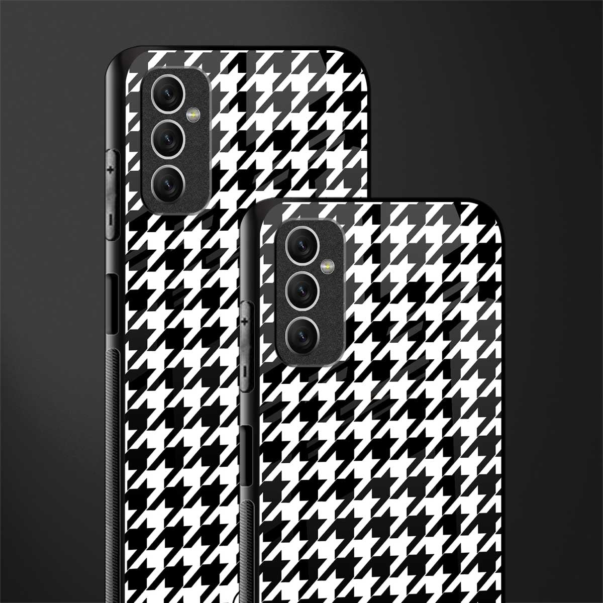 houndstooth classic glass case for samsung galaxy m52 5g image-2