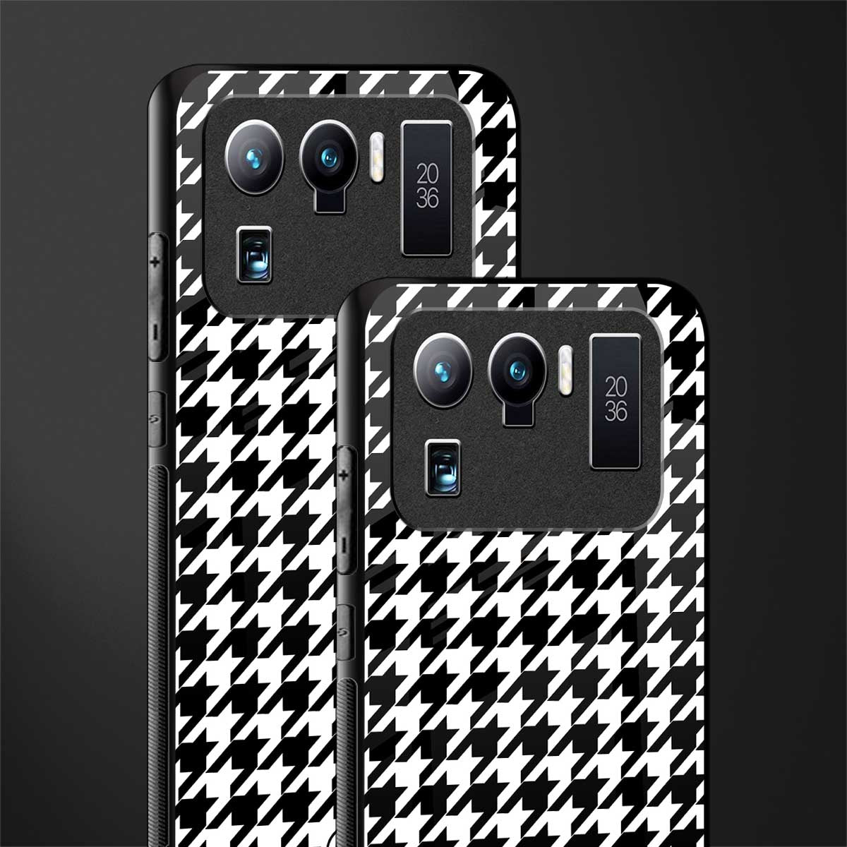 houndstooth classic glass case for mi 11 ultra 5g image-2