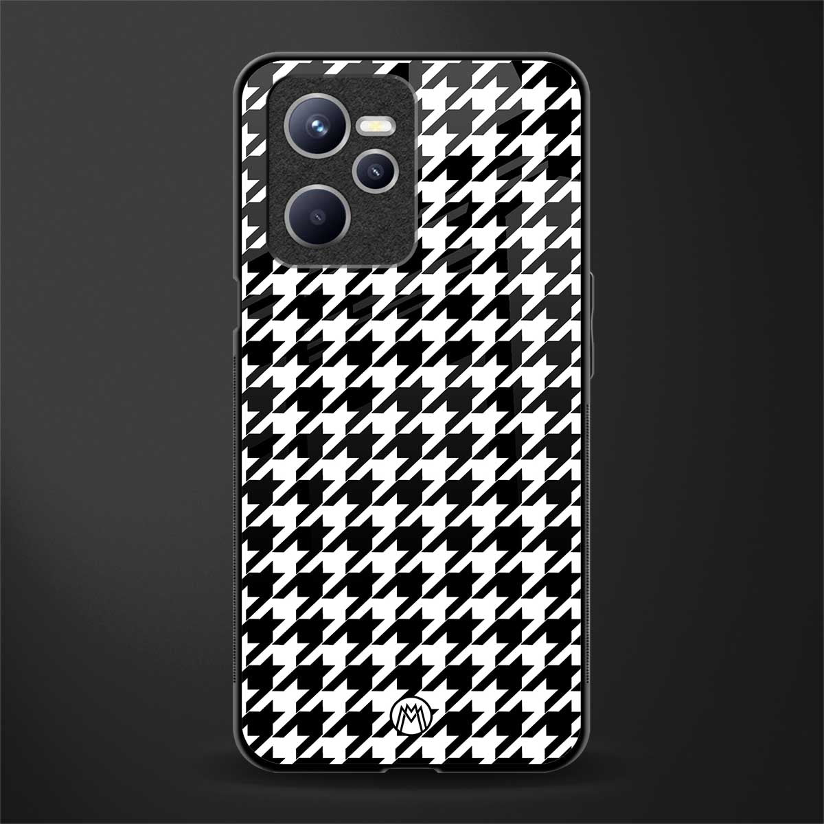 houndstooth classic glass case for realme c35 image