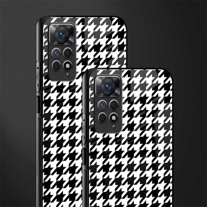 houndstooth classic back phone cover | glass case for redmi note 11 pro plus 4g/5g