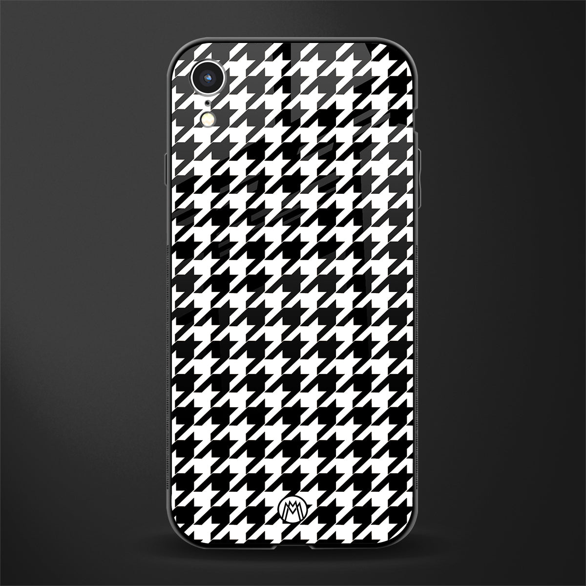 houndstooth classic glass case for iphone xr image