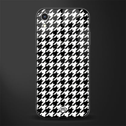houndstooth classic glass case for iphone xr image