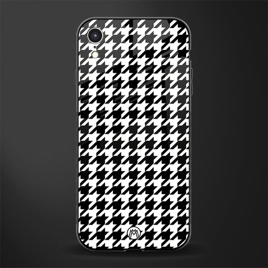 houndstooth classic glass case for iphone xr image