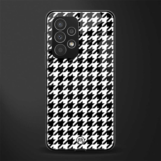 houndstooth classic back phone cover | glass case for samsung galaxy a53 5g