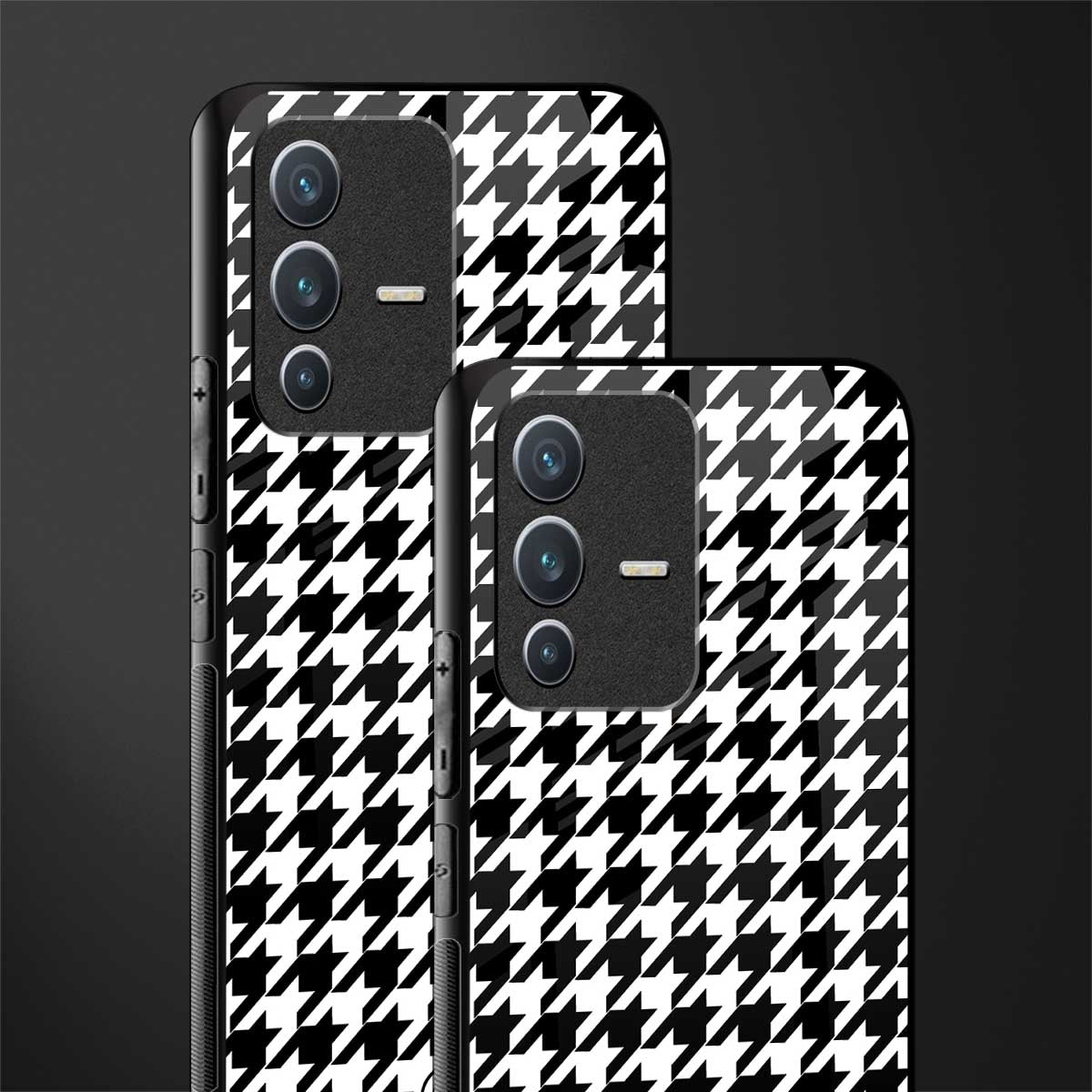 houndstooth classic glass case for vivo v23 5g image-2