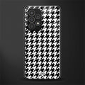houndstooth classic back phone cover | glass case for samsung galaxy a73 5g