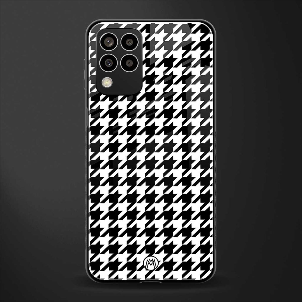 houndstooth classic back phone cover | glass case for samsung galaxy m33 5g