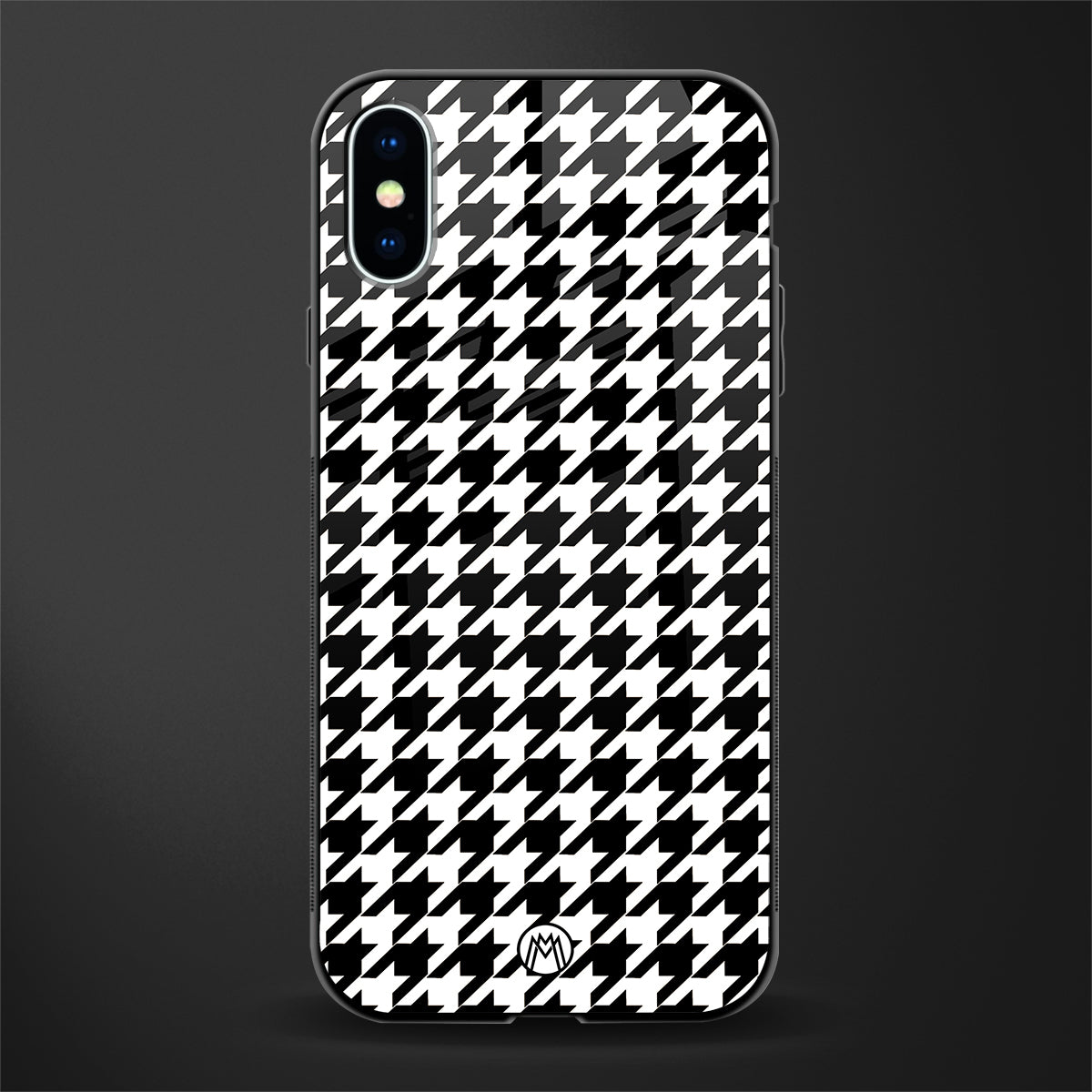 houndstooth classic glass case for iphone x image