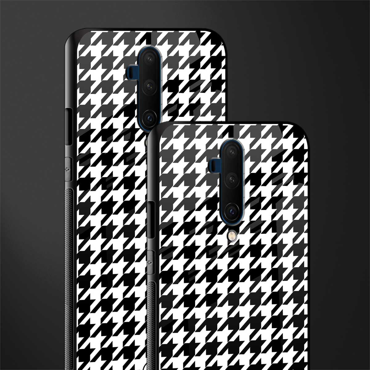 houndstooth classic glass case for oneplus 7t pro image-2