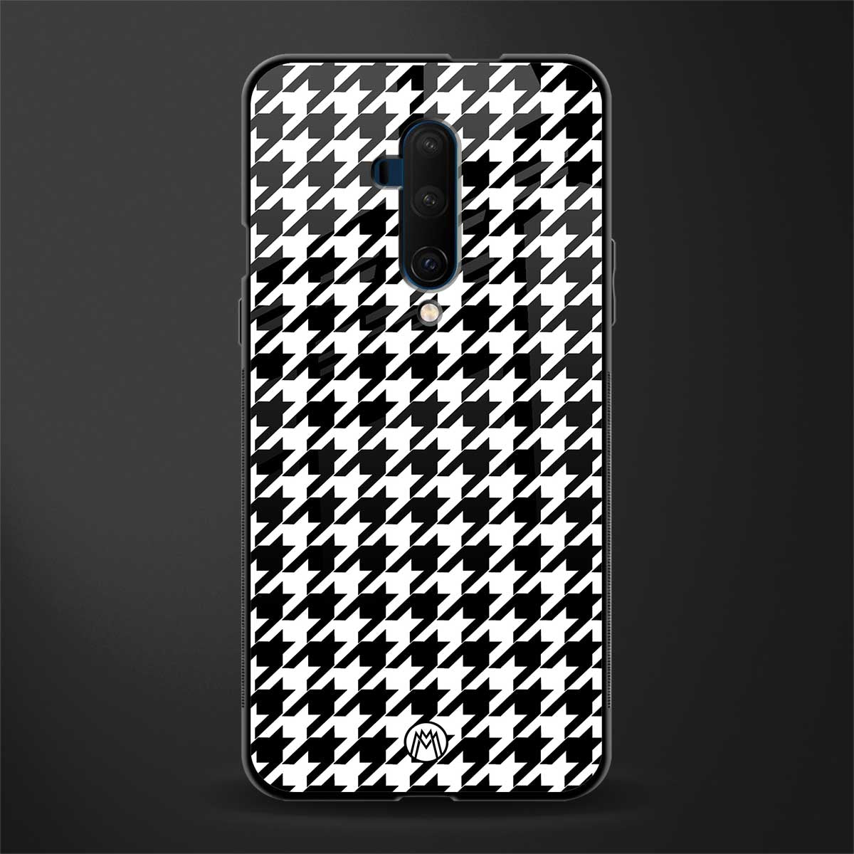 houndstooth classic glass case for oneplus 7t pro image