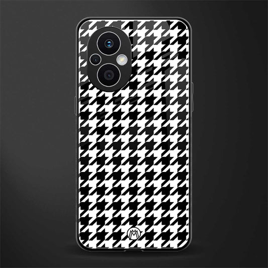 houndstooth classic back phone cover | glass case for oppo f21 pro 5g