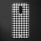 houndstooth classic glass case for oneplus 7 pro image