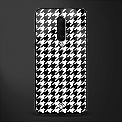 houndstooth classic glass case for oneplus 7 pro image
