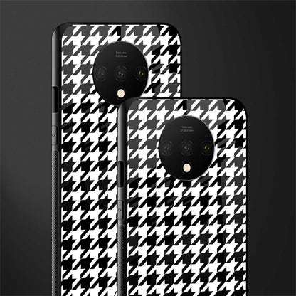 houndstooth classic glass case for oneplus 7t image-2