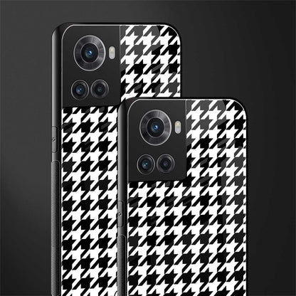 houndstooth classic back phone cover | glass case for oneplus 10r 5g